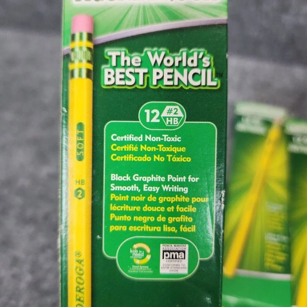 Ticonderoga‎ Wood-Cased Pencils Unsharpened #2 HB Soft Yellow 47 Count